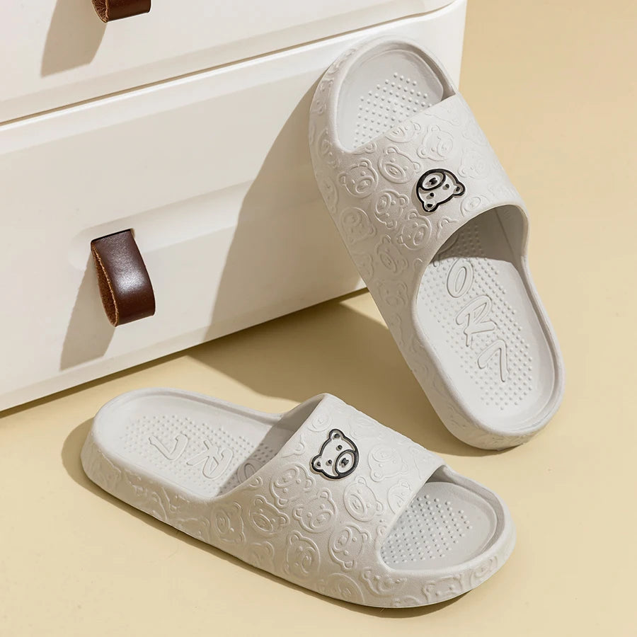 Men’s Summer Bear Print Slippers